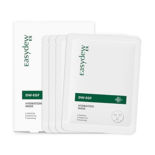 Easydew Egf Facial Mask Skin Care, Collagen Strengthen Skin Barrier For Fine Lines And Wrinkles, Korean Beauty Favorite, All Skin Types, Hydration, 4 Pack #TOP3