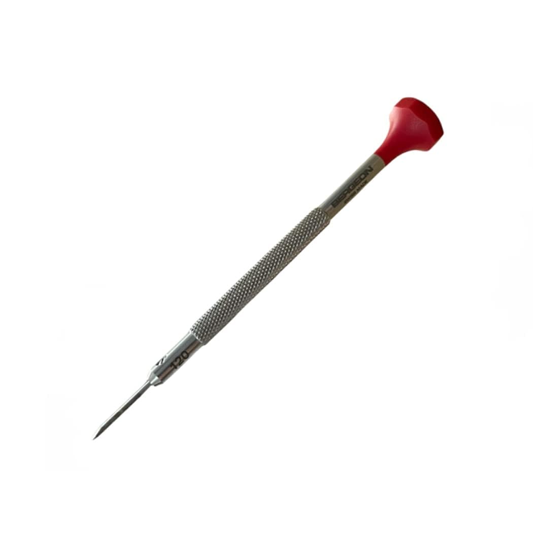 Tournevis non magnetique Bergeon 31081-120 en aluminium anodise avec pointe 1.20 mm