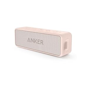 Anker Soundcore 2 Portable Bluetooth Speaker with 12W Stereo Sound, BassUp, IPX7 Waterproof, 24-Hour Playtime, Wireless Stereo Pairing, Speaker for Home, Outdoors, Travel