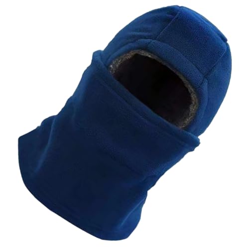 CALLARON Fleece Ski Mask Windproof Facial Cover for Men Women Sports Mask Breathable Comfortable Dark Blue