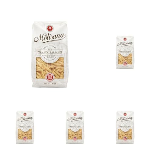 La Molisana, Fusilli n. 28, Pasta da Solo Grano Italiano - Trafilata al Bronzo, Ruvida e Tenace con Eccellente Tenuta in Cottura - Confezione da 2500 g