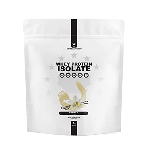 Canadian Protein 100% Whey Isolate 27g of Protein | 250g of Vanilla Flavoured Low Carb Keto Friendly Workout Recovery Drink | Protein Powder Rich in BCAA Amino Acids