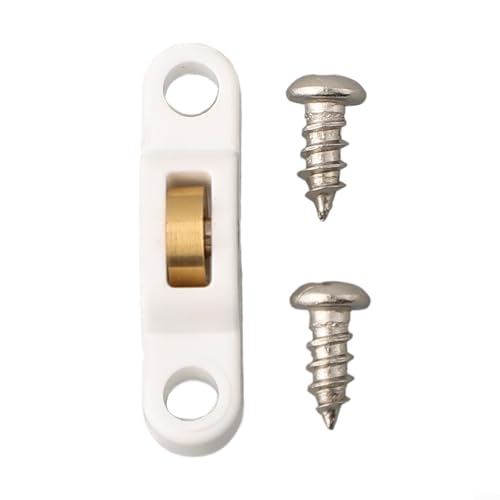 Lecreatekit - Poulie robuste en acier inoxydable pour une utilisation facile des mécanismes coulissants (7 mm simple plat)