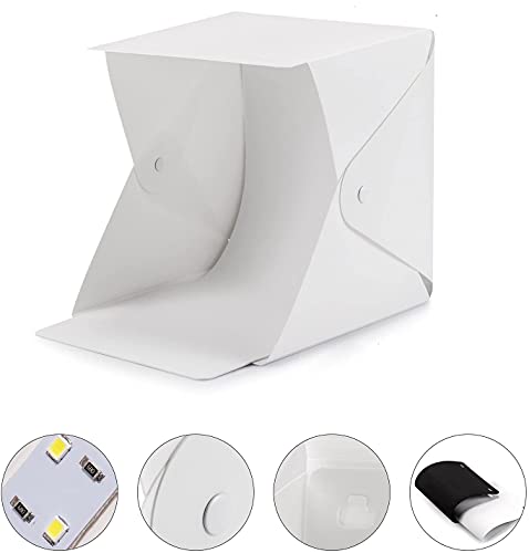 Mini estúdio tenda fotográfico para produtos macro com iluminação LED e fundos fotográficos f32