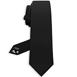Black Tie Premium Mens Standard Oxford Matt Necktie Tuxedo Classic Black Premium Corbatas-Produced (Black, Standard 2.75')