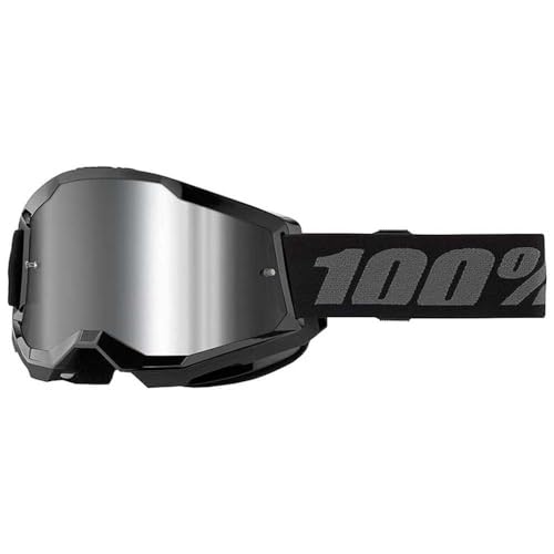 Image of 100% Strata 2 Off-Road Goggle (Black - Mirror Silver Lens)