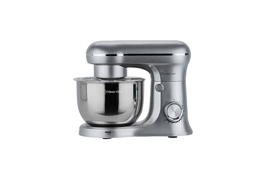 CULINARY CHEF 4.5L Retro Stand Mixer (Silver), 4.75 quart
