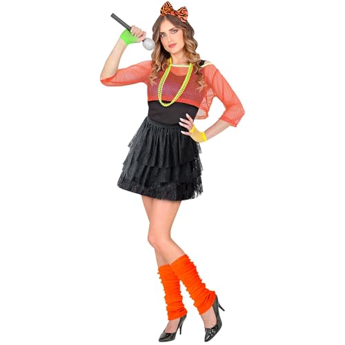 WIDMANN 03357 - Skirt with Lace for Adult Woman 80s, Dancer, Show, Theme Parties, One Size, Black Color, Standart - Image 2