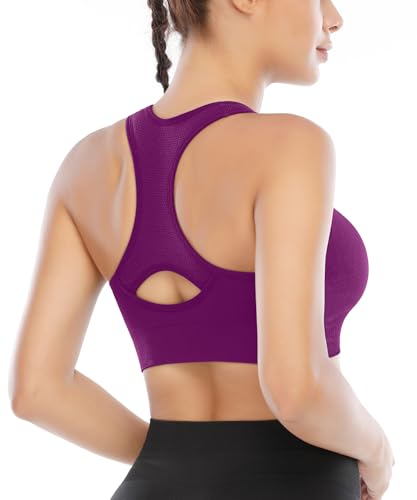 Image of Heathyoga High Impact Sports Bras for Women High Support Padded Sports Bra Pack Racerback Bras for Women Workout Bra Sets