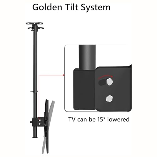 Support TV plafond réglable pour écran 40 à 70 pouces VESA 600x400 - 5