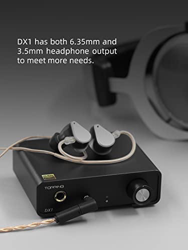 Topping DX1 Mini Stereo DAC amplificador de auriculares AK4493S 384kHz/32bit DSD256 280mW x2 Discrete LNRD HiFi Amp con 2 ganancias Home Audio Negro - imagen 7