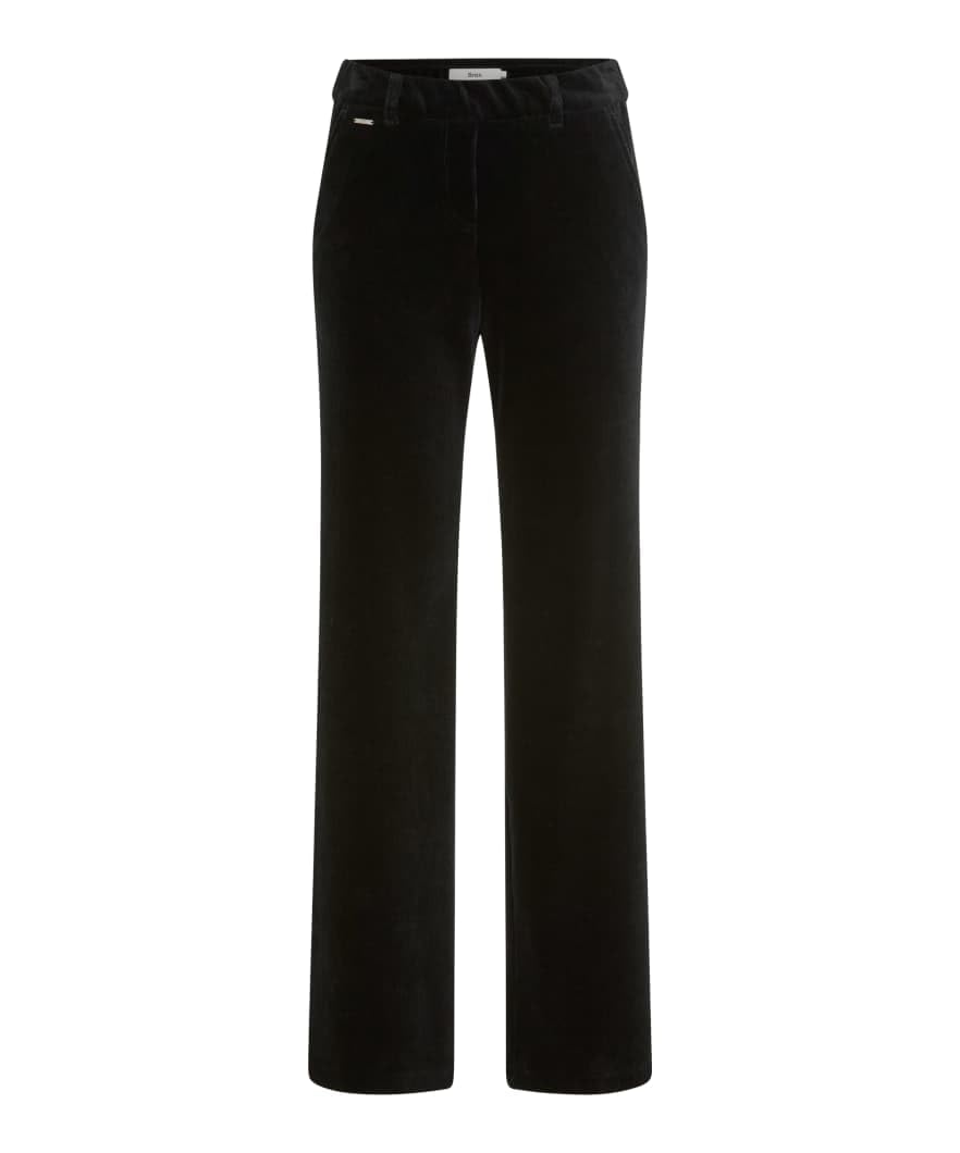 Brax Maine - Pantalones de Pana de Pierna Ancha para Mujer, Color Negro 02, 26 de Ancho x 32 de Largo, 02 Negro, 26W / 32L
