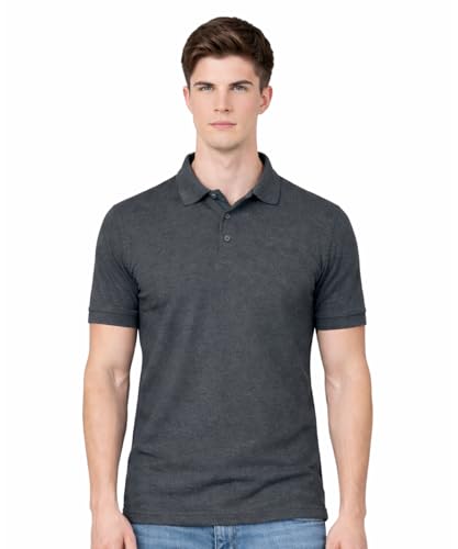 Image of AWG ALL WEATHER GEAR Men's Cotton Blend Polo T-Shirt | Plain Regular Fit | Soft Breathable Fabric | Casual & Formal Wear | Half Sleeve | Collared T-Shirt | Mens Tshirts | Tees for Man