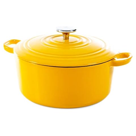 BK Cookware Bräter aus Gusseisen Emaille Schmortopf mit Deckel geeignet für alle Herdarten Cover