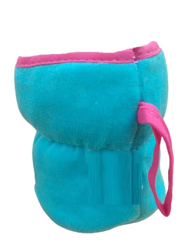 Image of Bottle Covers for Wide Neck /Broad Neck Soft Plush Stretchable Baby Feeding Bottle Cover with Strap for 125ml, 120 ml and 140 ml Feeders (Multi Colour) Pack of 2 Red-Blue