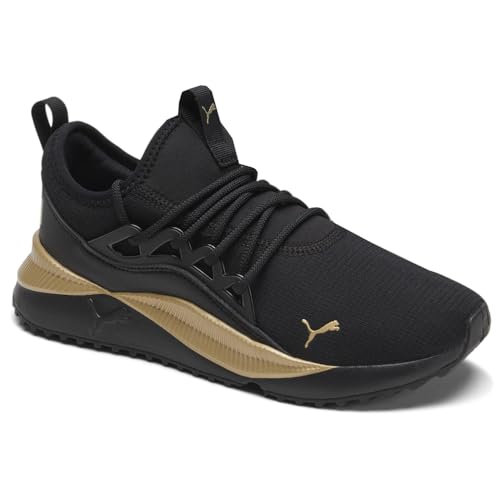PUMA Womens Pacer Future Allure Wide Lace Up Sneakers Shoes Casual - Black, Gold - Size 10 W2