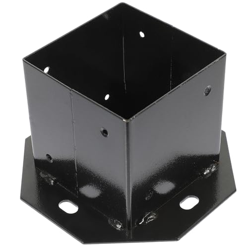 LOORGVEL 屋外院用属製手すり支柱ベース 防腐保護器 滑らか仕上げポストスカート フェンス用アンカーブラケット