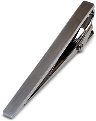 （21:30時点） [タバラット] ネクタイピン タイピン メンズ 日本製 真鍮 サテーナ加工 ワニロ式 (ブラックシルバー)