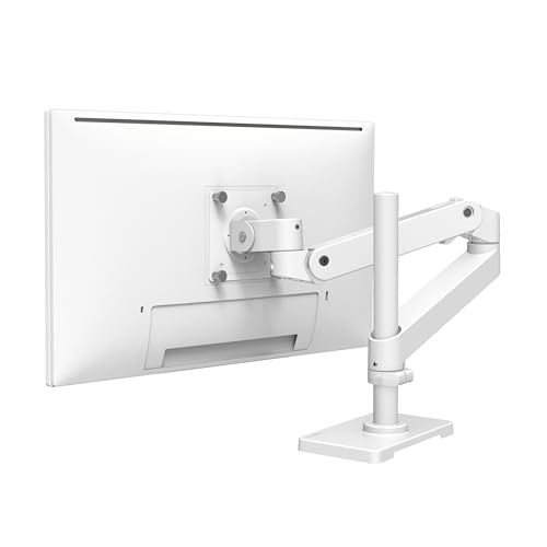 ERGOTRON LX Pro Bras de Moniteur à Colonne Haute – Support de Bureau avec Constant Force™ pour écrans jusqu'à env. 34" BZW 1,8-10 kg, réglage de la Hauteur de 33 cm, Norme VESA, Blanc