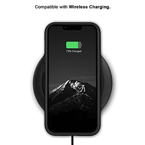 TENDLIN Compatible with iPhone 13 mini ​Case Wood Grain with Carbon Fiber Texture Design Leather Hybrid Case Compatible for iPhone 13 mini 5.4-inch Released in 2021 Black