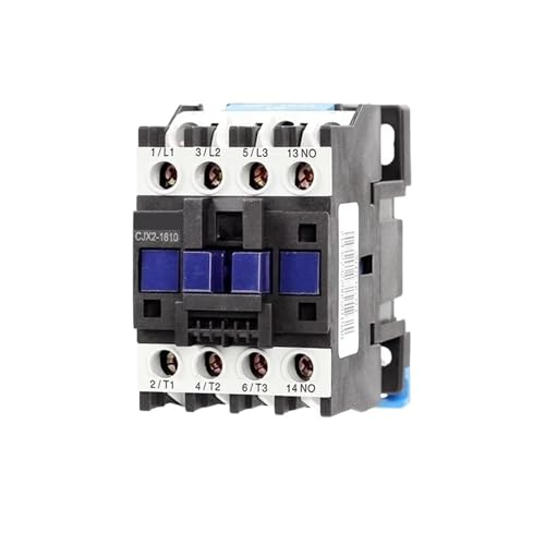 Contacteur CA CJX2-1810 18A triphasé 3 pôles NO avec bobine 380V pour rail DIN