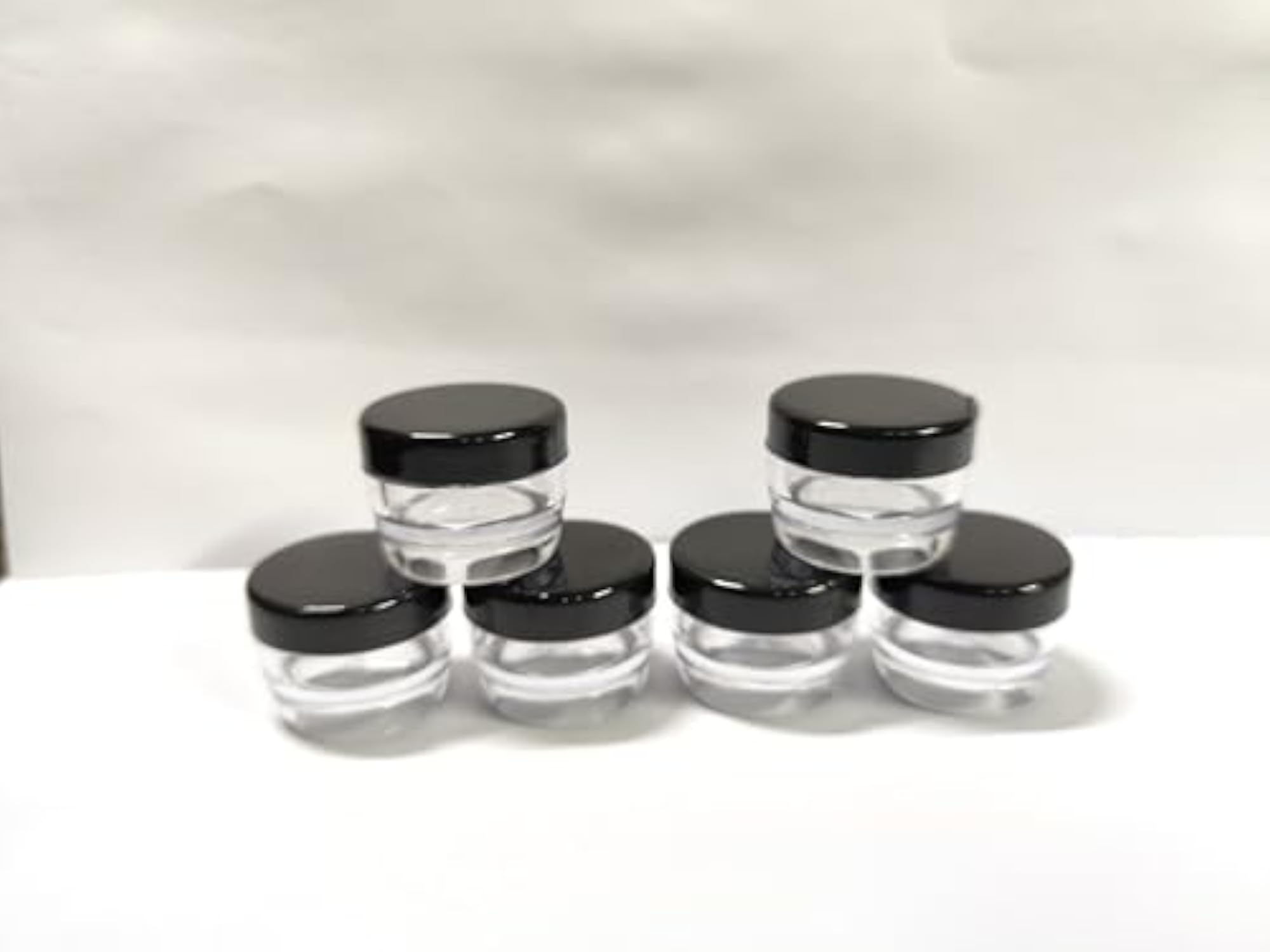 SHREE MAHA 5gm Empty Cosmetic Clear Fancy Containers, Pack of 24