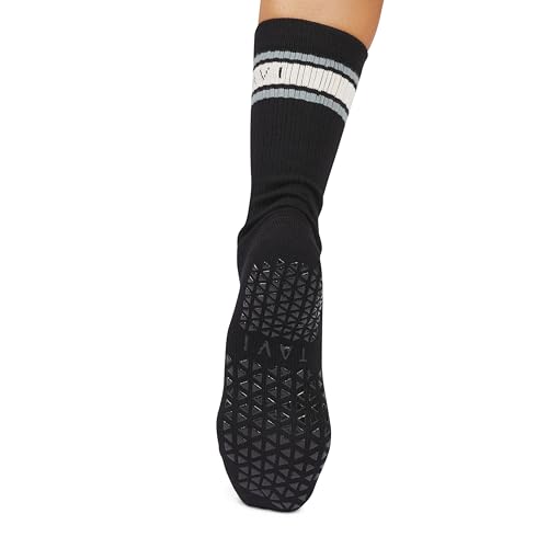TAVI Kai 2 Pack Grip Socks, Shitake Heather/Ebony Mirage Stripe, Small4