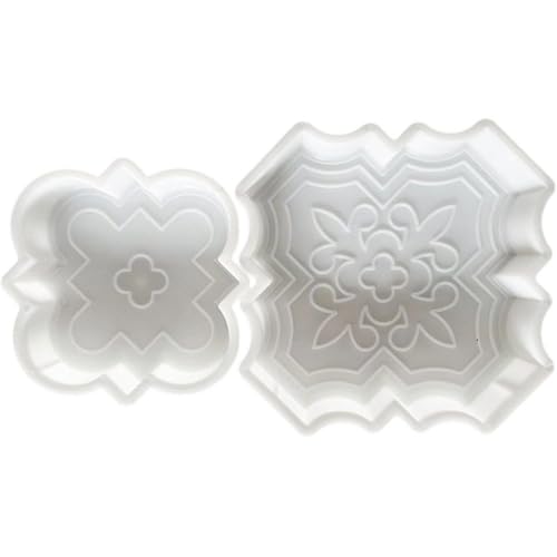 Moldes De Hormigón para Pavimentar Caminos De Jardín, 2 Piezas, para Ladrillos De Cemento Y Losas De Hormigón para Adoquines En Su Jardín.