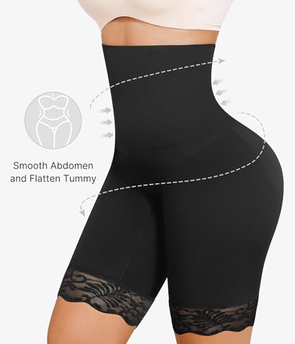 Image of Nebility Shapewear for Women Tummy Control High Waisted Body Shaper Shorts Thigh Slimmer Butt Lifter Panties Underwear