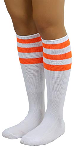 Image of ToBeInStyle Women's Premium Below Knee Athletic Socks w /Contrasting Wide Stripes