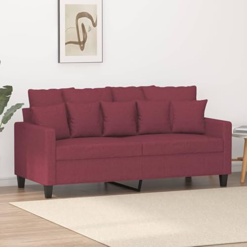 Brokky 2-Sitzer-Sofa Couch 2 Sitzer Loveseat Sofas FüR Wohnzimmer Sofa Loveseats Weinrot 140 cm Stoff - 359273