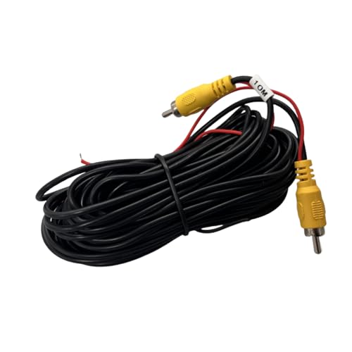 Image of Backup Camera RCA Video Cable (33FT /10 Meters) Male to Male Connection Reverse Rear View Parking Camera Video Cable