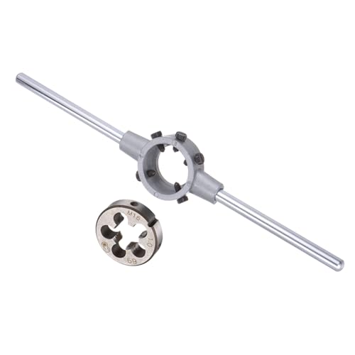 CoCud Set Manico Fresa, Fresa Filettatrice M16x1 & Adatta Tubi Ø38mm OD/Kit Attrezzo Chiave Fresa M12-M16-(Applicazioni: Riparazione Filettature), 1 Set