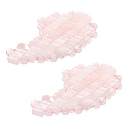 Masque yeux en jade naturel FRCOLOR en lune, lot de 2 pour la détente du visage