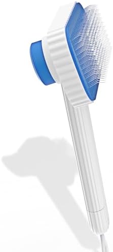 Wouble Dog Brush, Slicker Brush Dog, Dog Grooming Brush for Short Long Hair, Pet Brush for Shedding Large Dog,One Touch Self-Cleaning Slicker Brushes-Blue