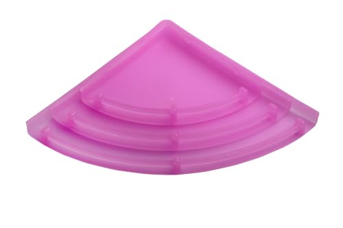 Image of RAB ABS Plastic Organizer | Multi-Compartment Storage Rack (Code:- U-,Soap Dish Double & Paste Holder, Pack of 1 Piece) (Pink, 9 inch, Corner Set)