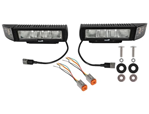 Buyers Products SAM 1312100 Low Profile Heated LED Snow Plow Lights, Tempered Glass Lens, Aluminum...