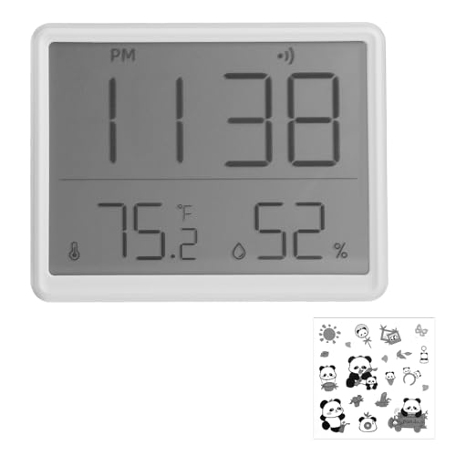 Réveil Numérique Petit Horloge LCD avec Température et Humidité Thermomètre