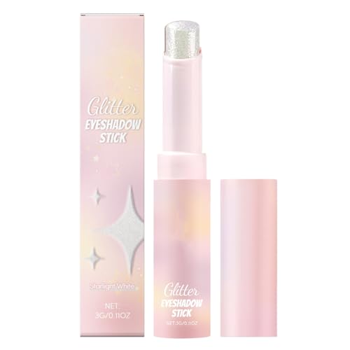 Palillos de sombra de ojos de de gelatina de , 3 g, lápiz de sombra de ojos con purpurina impermeable, acabado brillante, fácil de usar, versátil para todos los tipos de piel, portátil