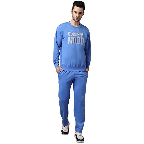 Image of Mack Jonney Fleece Printed Tracksuit Co-ord Set for Men (Pack of 2)-SW RN NVY 49 SKY LOWER NVY SKY 04-P