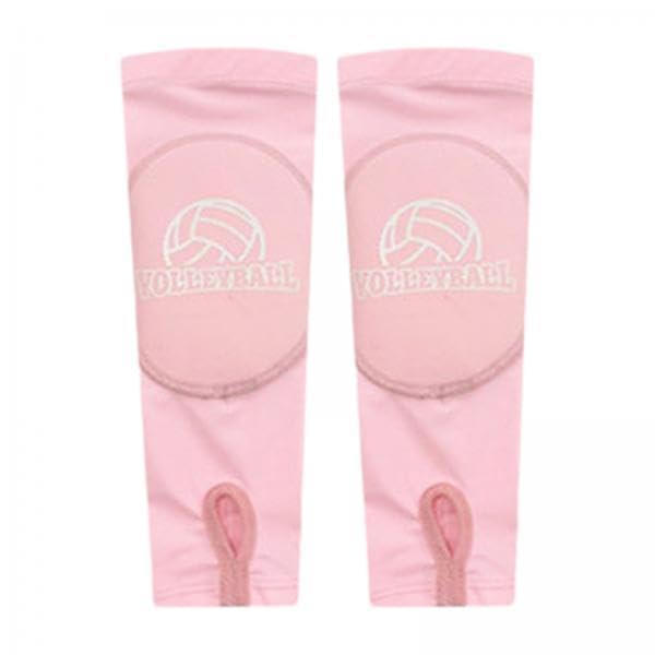 Merishopp 2x2 Pieces Volleyball Arm Sleeve Gloves Arm Sleeve for Running Work Basketball Pink| Sports Equipment | Outdoor Sports Gear | Exercise Gear-picture-12