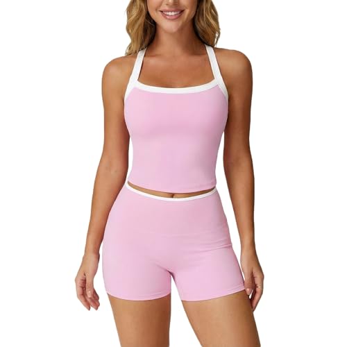 Survêtement de sport 2 pièces femme brassière et legging de yoga noir