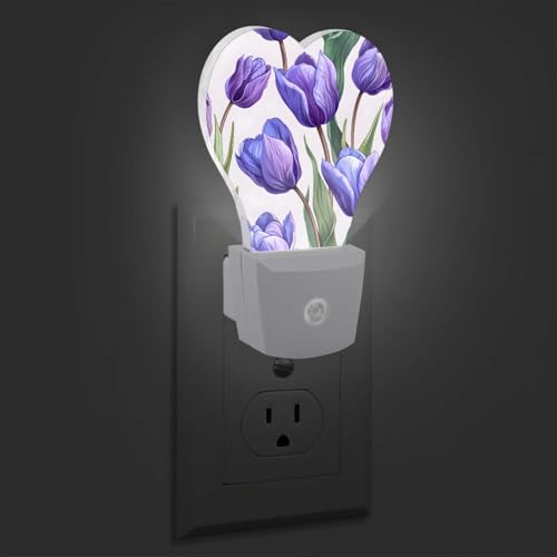Lámpara de noche LED con sensor de luz 2 unidades miniatura 1