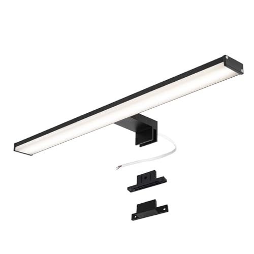 Alpinaluz Applique LED Noire pour Miroir de Salle de Bain – 4000K Blanc Neutre – IP44 – Aluminium et Supports en Polycarbonate – Installation sur...
