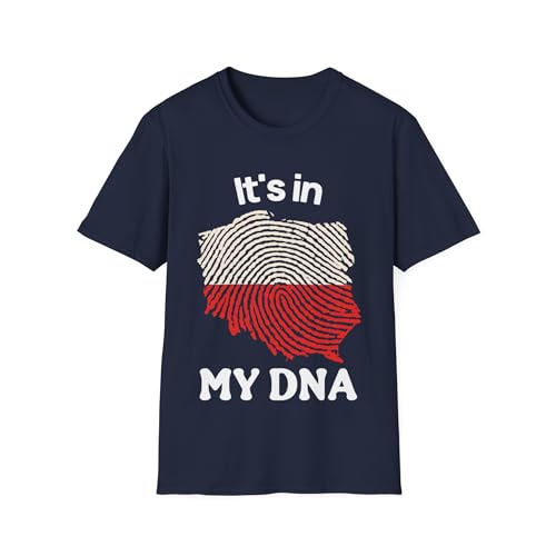 T-Shirt Pologne Drapeau Unisexe Graphic Shirt Bleu Marine XXL