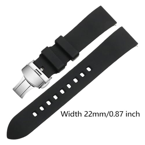jojomis Silicone Watch Band Quick Release Easy Installation Replacement Wristwatch Strap with Butterfly Clasp3