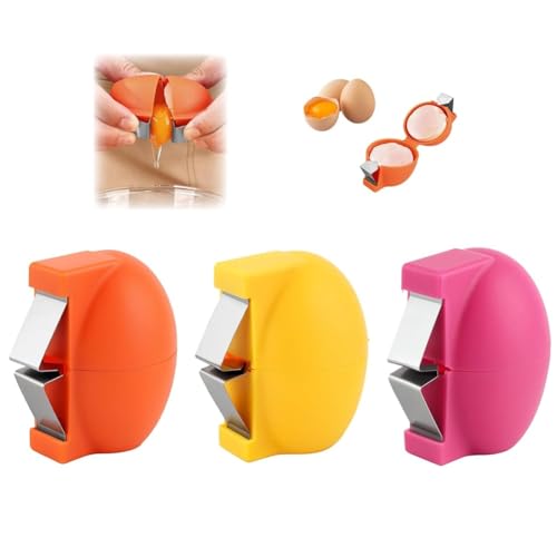 3PCS Egg Shell Opener Stainless Steel Egg Cracker Tool Multifunctional Eggs Separator Tools for Raw...