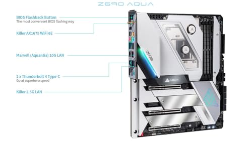 ASROCK PLACA BASE INTEL 1700 Z690 AQUA E-ATX, 4 X DDR5 6400, 90-MXBHU0-A0UAYZ - Scheda madre - Immagine 2