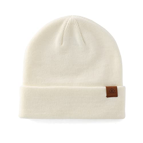 Image of Home Prefer Mens Winter Hats Acrylic Knit Cuff Beanie Cap Warm Womens Beanie Hat