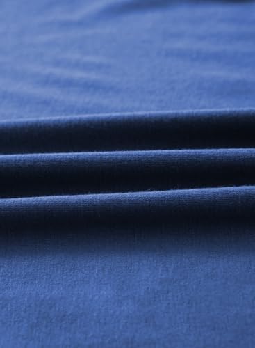 Dokotoo Summer Dresses for Women Short Sleeve V Neck Empire Waist Casual Flowy Swing Plus Size Babydoll Western Tiered Tunic A Line Dresses with Pockets Sail Blue Dress XL